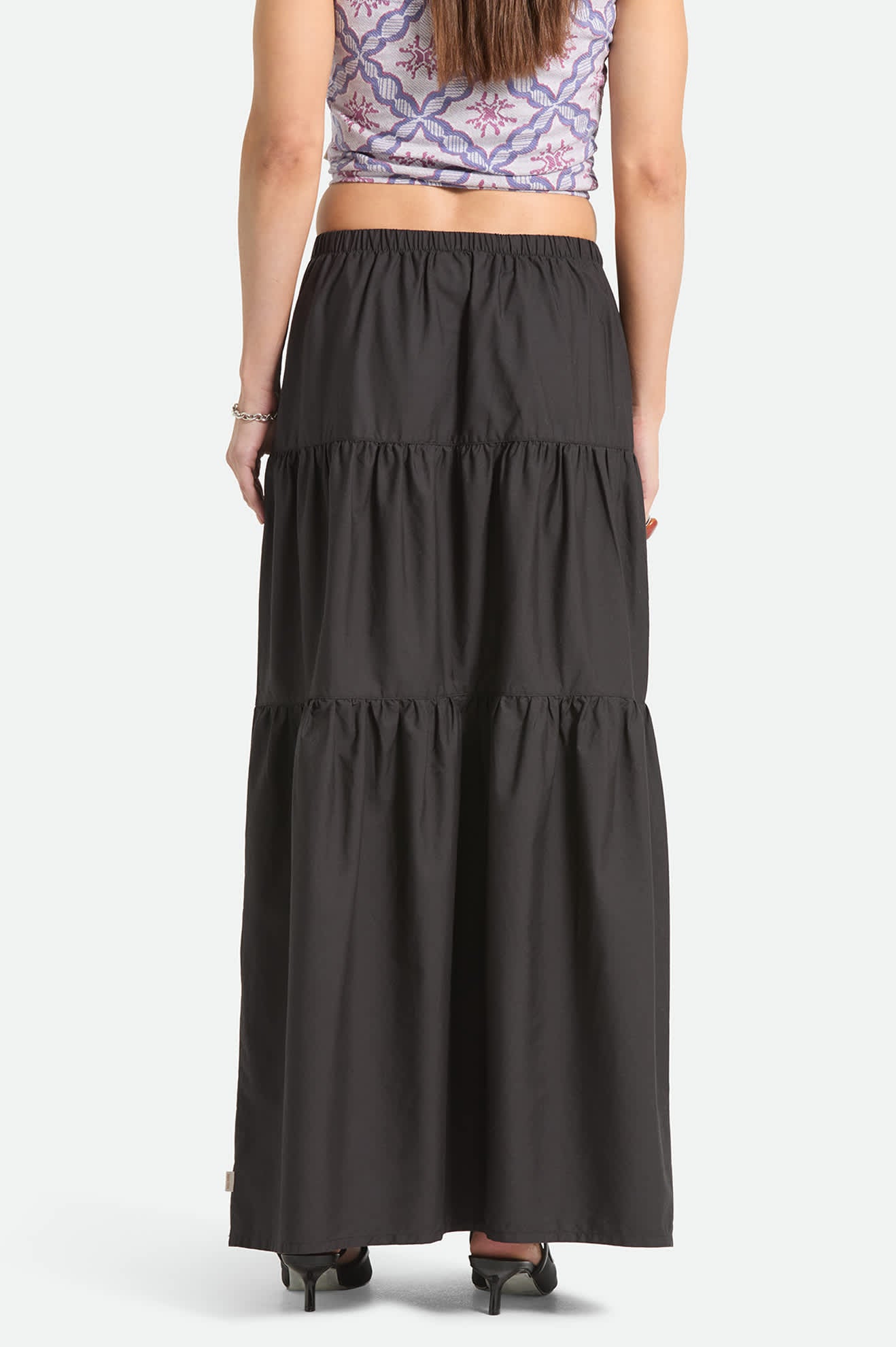 Women's The Abigail Skirt in the color Black - Women's Back View