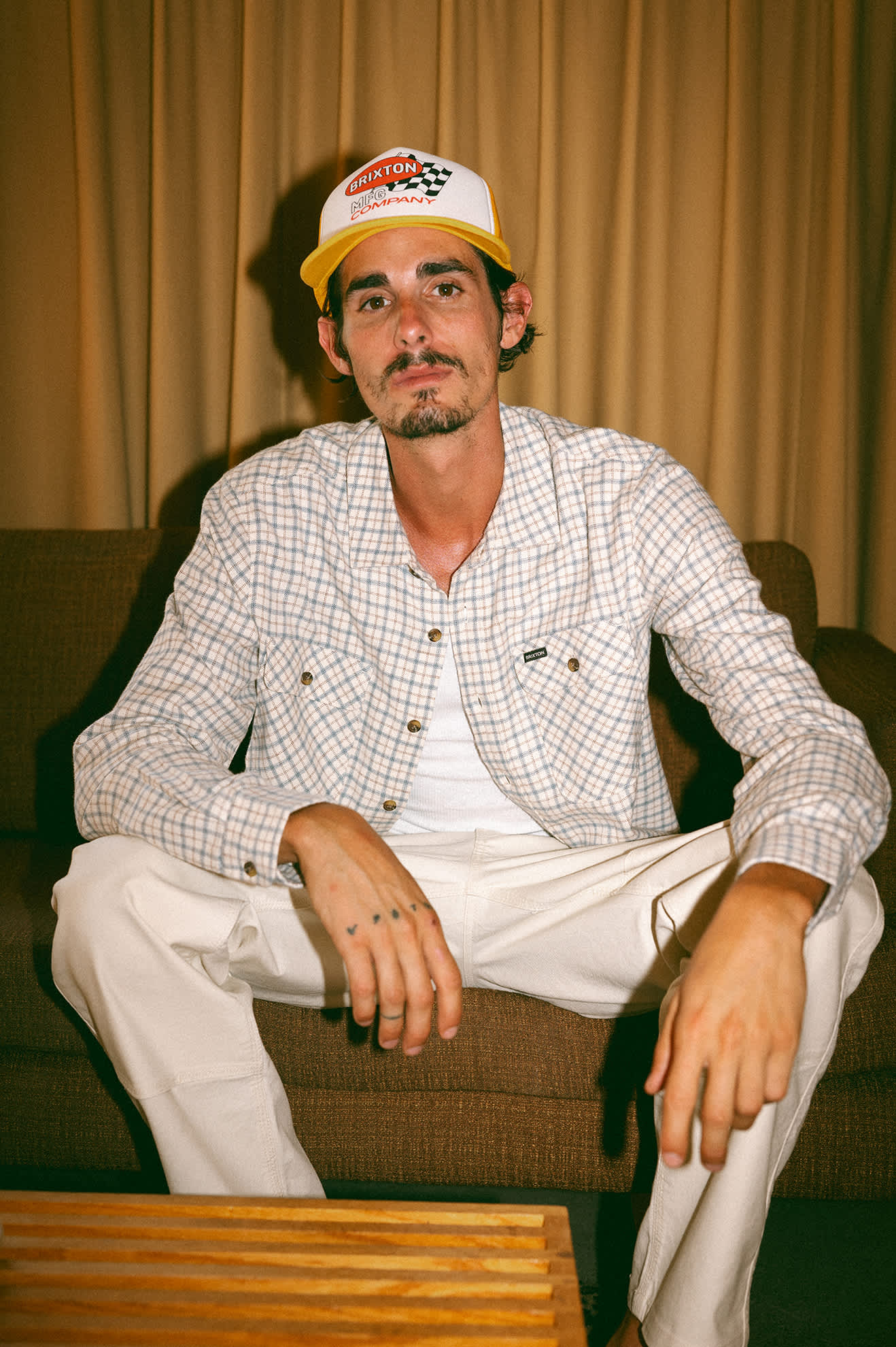 Men's Bowery Lightweight Ultra Soft L/S Flannel in the color Whitecap/Basalt - Men's Lifestyle image