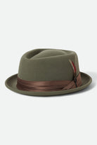 Unisex Stout Pork Pie in the color Olive Surplus/Bronze - Front Product View