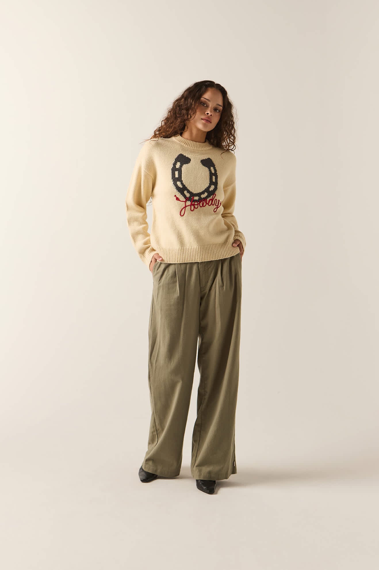 Women's Service Trouser Pant in the color Olive Surplus - Additional Fit image