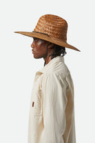 Unisex Bells II Sun Hat in the color Light Brown - Men's Side View