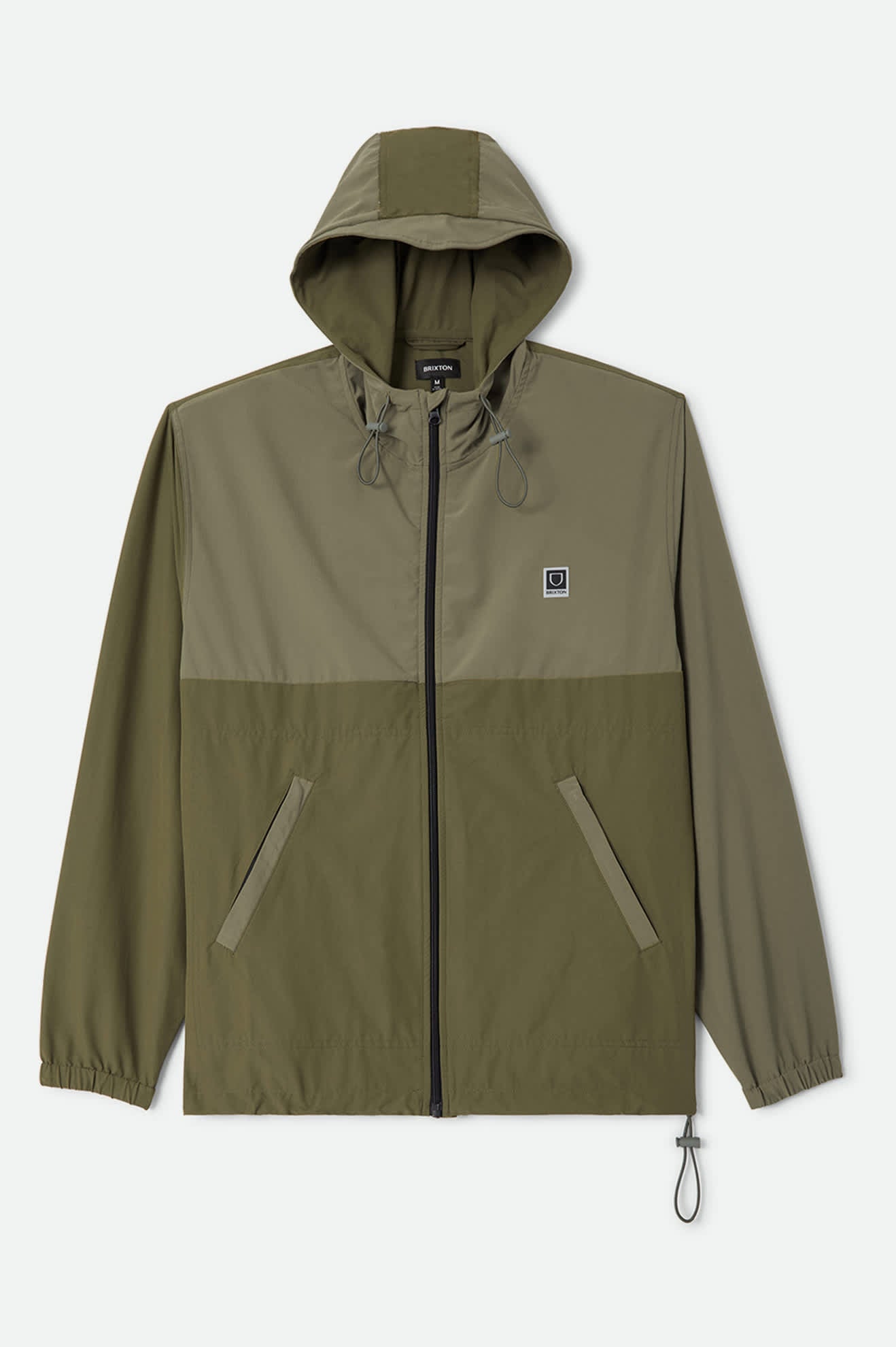 Men's Journey Zip Jacket in the color Dark Olive/Olive Surplus - Front Product Laydown Image