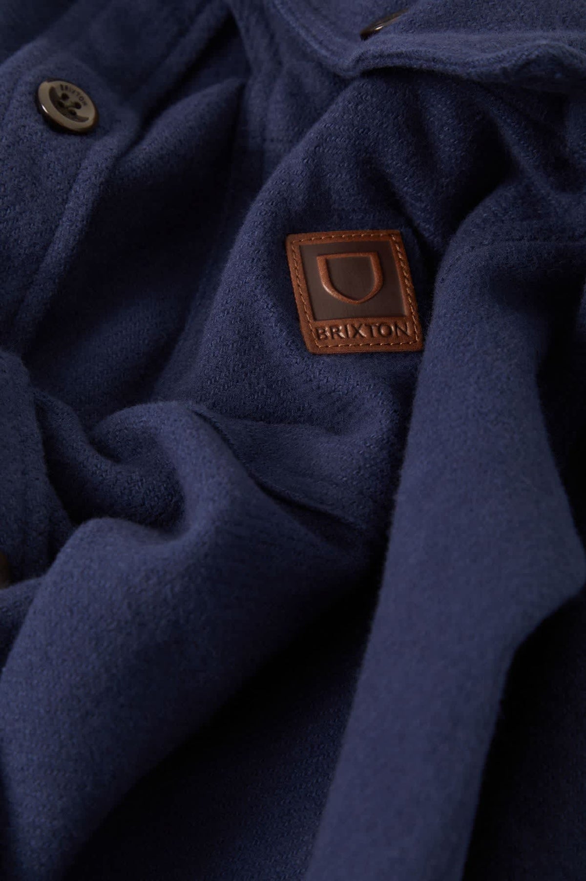 Men's Bowery Heavyweight Flannel in the color Washed Navy - Additional Laydown image