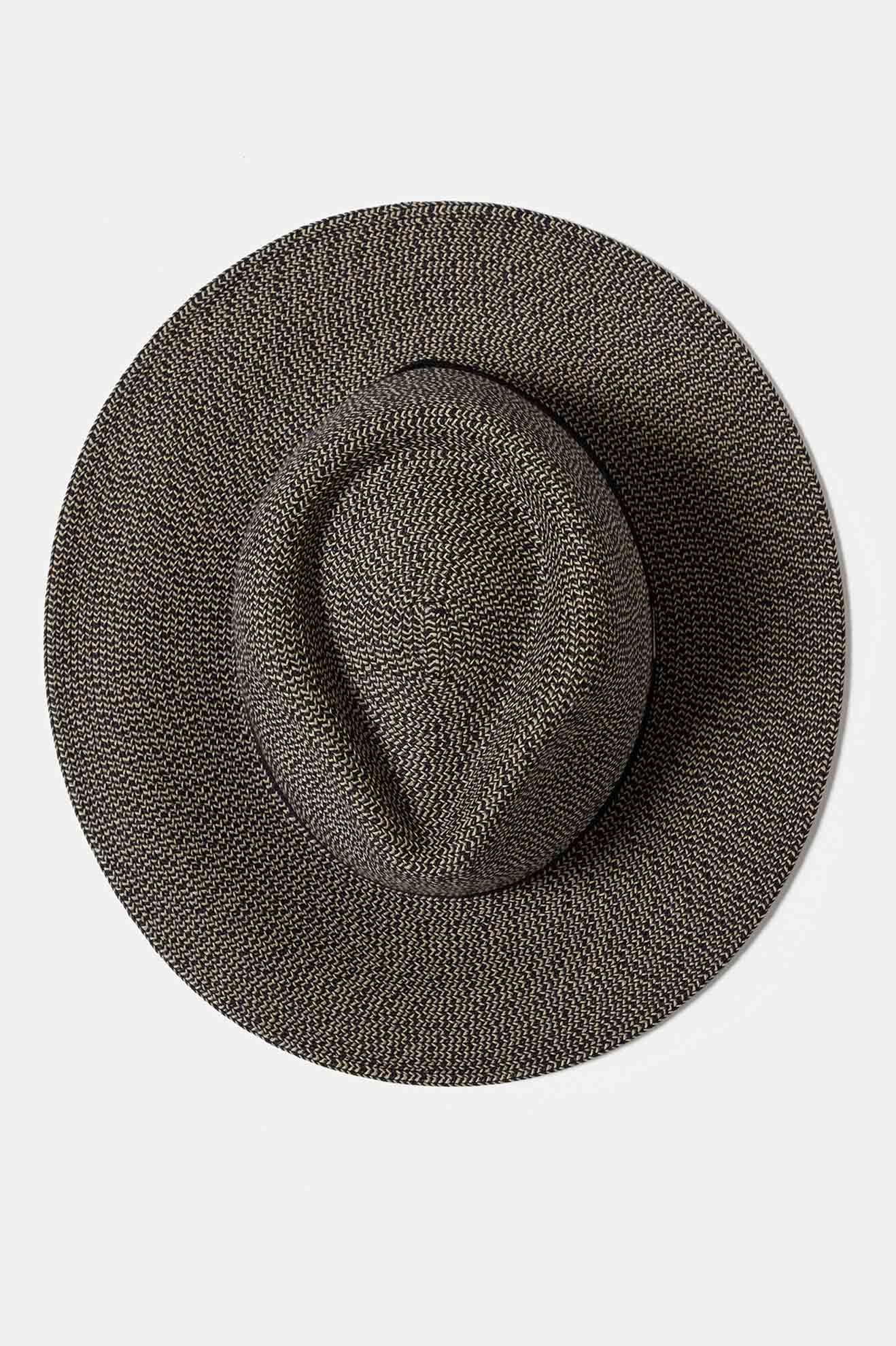 Women's Carolina Straw Packable Travel Hat in the color Black/Natural - Additional Laydown image