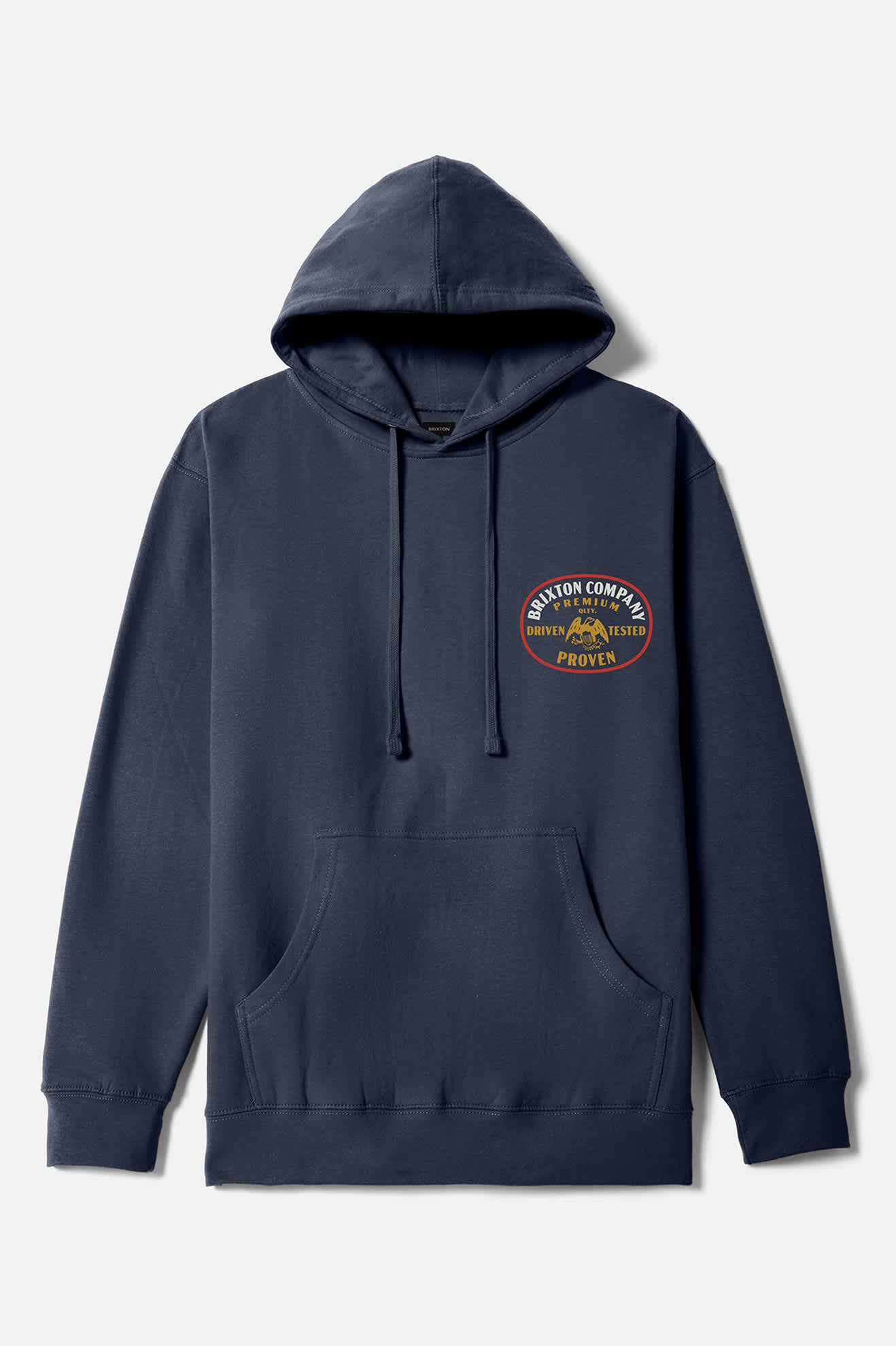 Men's Windmar Hoodie in the color Washed Navy - Front Product Laydown Image