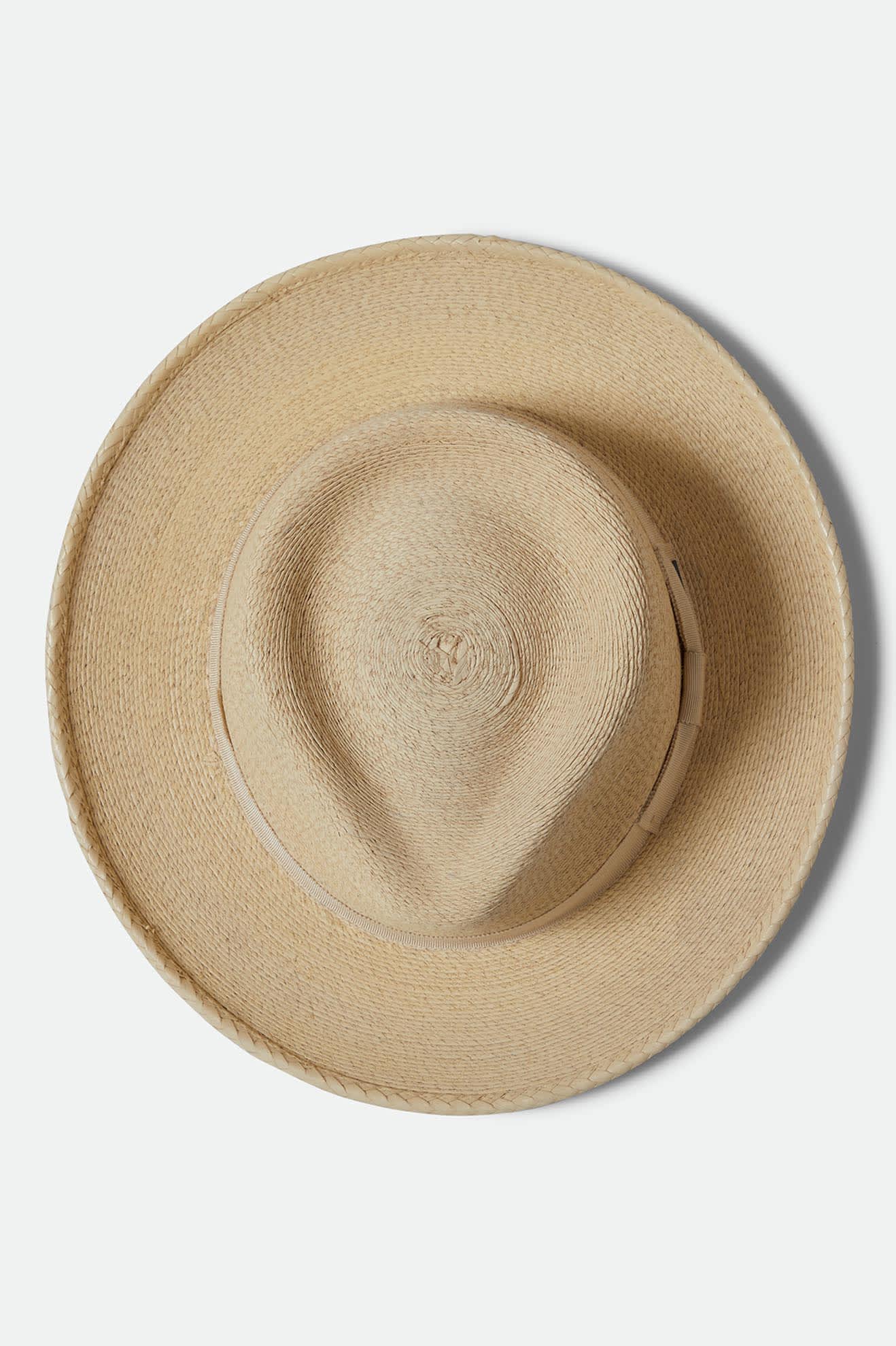 Unisex Swindle Straw Fedora in the color Natural/Natural - Additional Laydown image