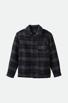 Men's Shop Menswear Chore Coat in the color Black/Charcoal Plaid - Front Product View