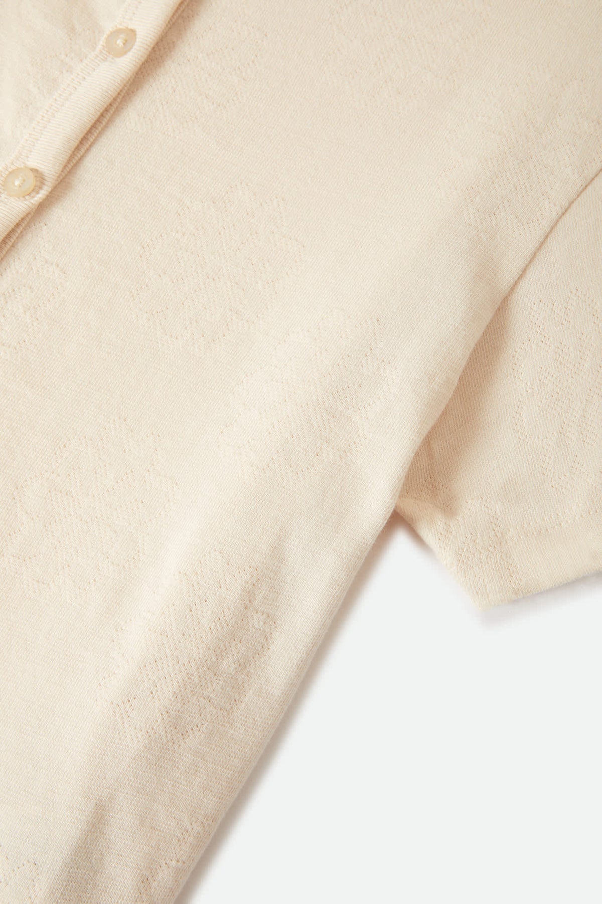 Women's The Alice Button Down Short Sleeve Shirt in the color Whitecap - Additional Laydown image