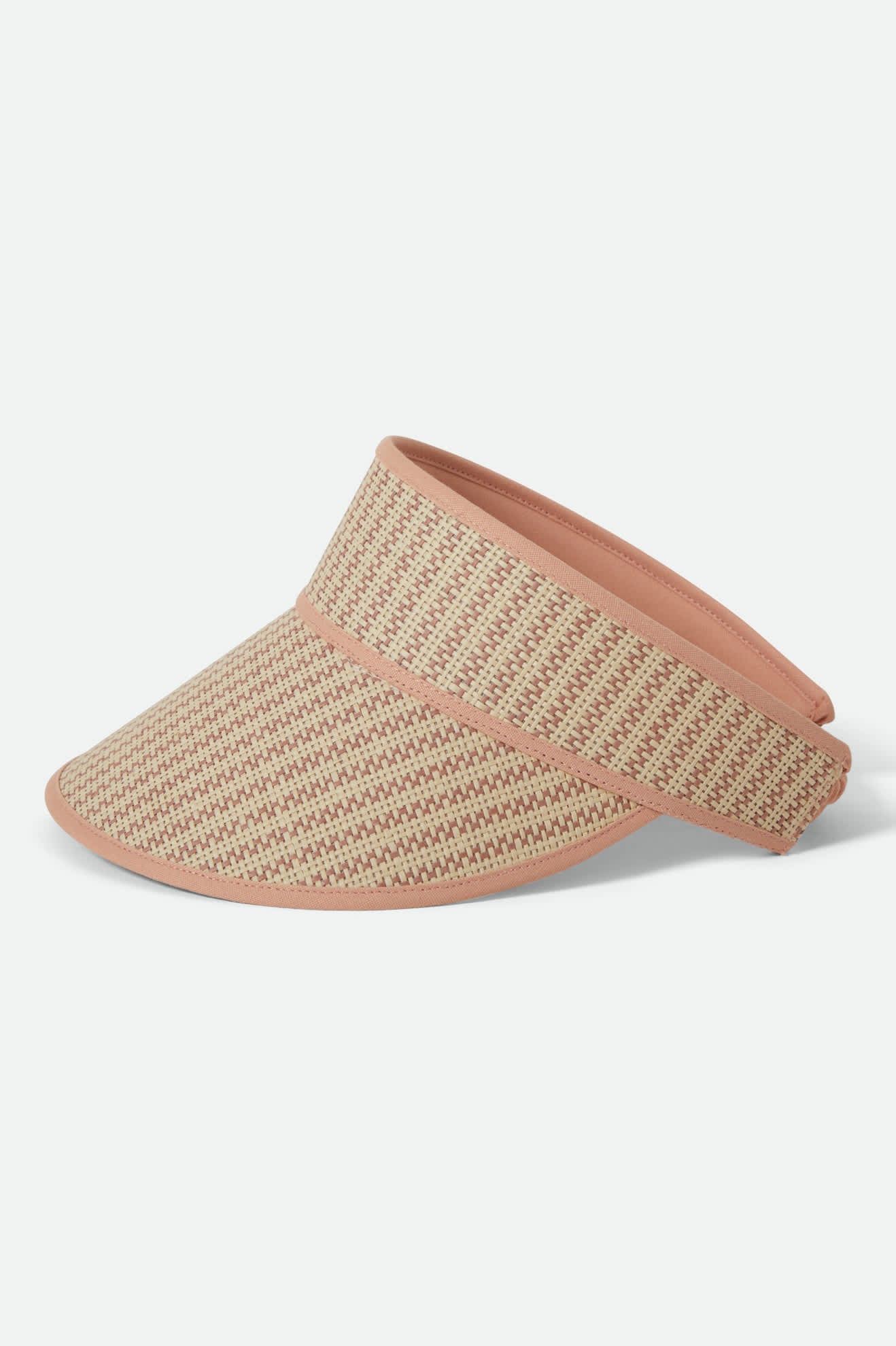 Women's Newport Straw Visor in the color Italian Clay/Natural - Additional Laydown image