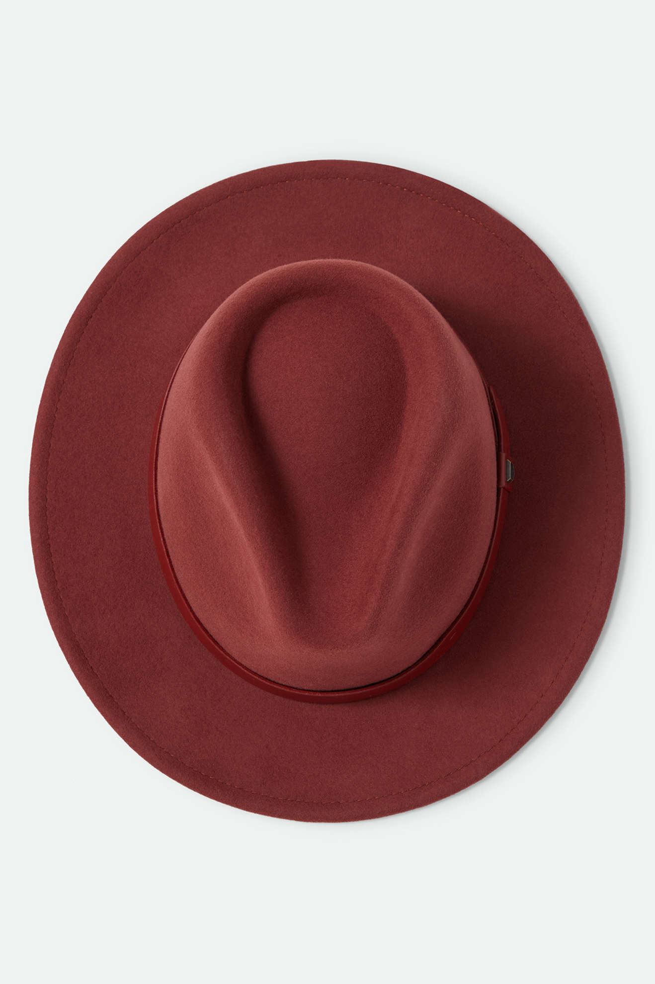 Unisex Messer Fedora in the color Dark Brick/Dark Brick - Additional Laydown image