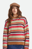 Unisex Hooligan Flat Cap in the color Camel Melton Wool - Women's Front View