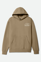 Men's Larkspur Hoodie in the color British Khaki - Front Product Laydown Image