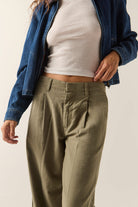 Women's Service Trouser Pant in the color Olive Surplus - Additional Fit image