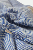 Women's The Weekend Cross Loop French Terry Lounge Short in the color Off White/Electric Indigo - Additional Laydown image