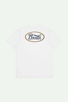 Back Laydown Image for Parsons S/S Tailored T-Shirt - White/Washed Navy/Brown