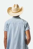 Unisex Laredo Panama Straw Cowboy Hat in the color Catalina Sand - Men's Back View