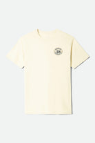 Men's Steele Short Sleeve Standard T-Shirt in the color Cream - Front Product Laydown Image