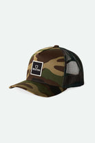 Brixton Unisex Alpha Block Netplus Trucker Hat - Camo/Camo | Main
