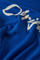 Women's Thank You Slim Crew T-Shirt in the color Sunrise Blue - Additional Laydown image