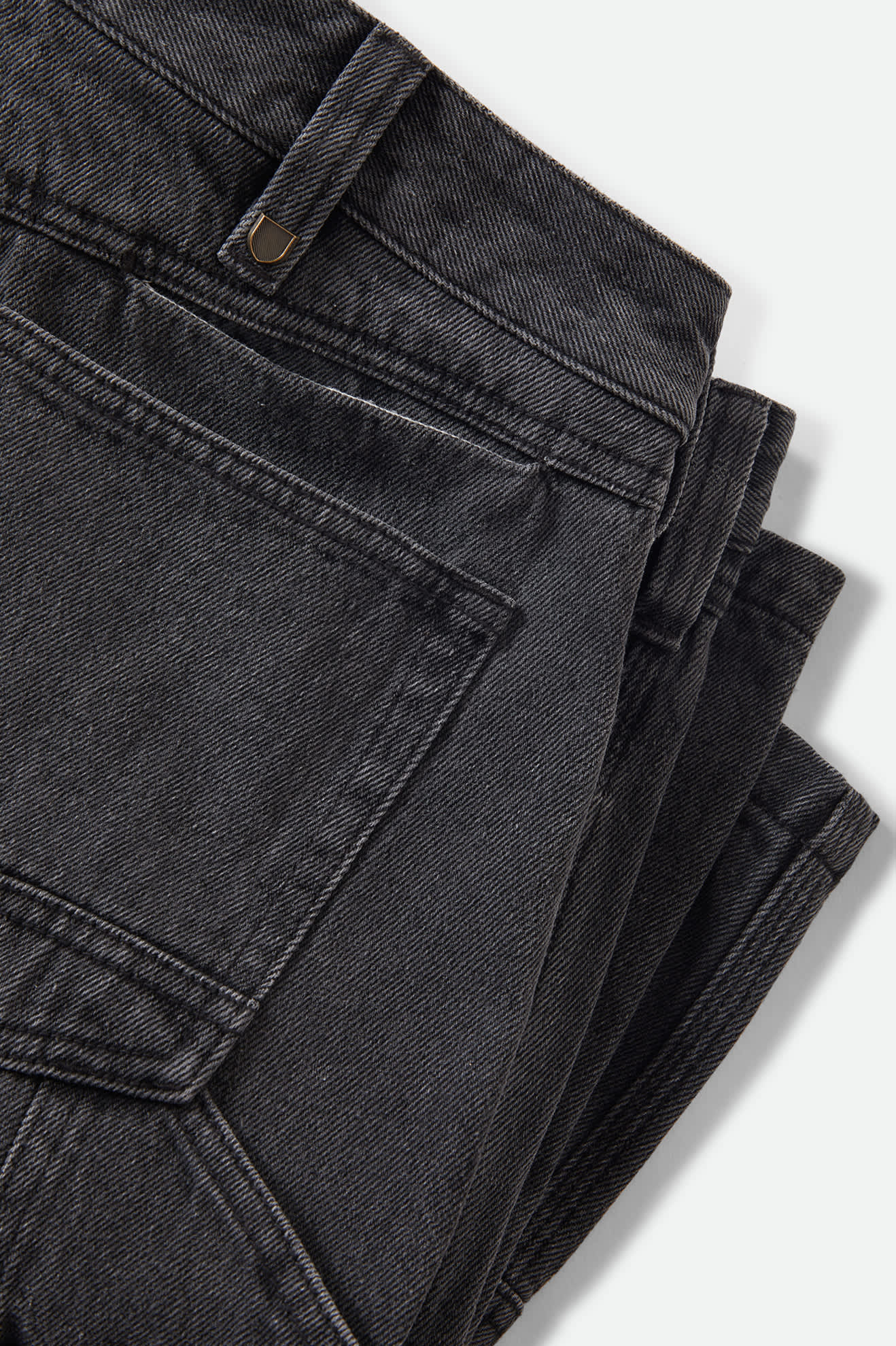 Men's Builders Carpenter Baggy Short in the color Washed Black Denim - Additional Laydown image