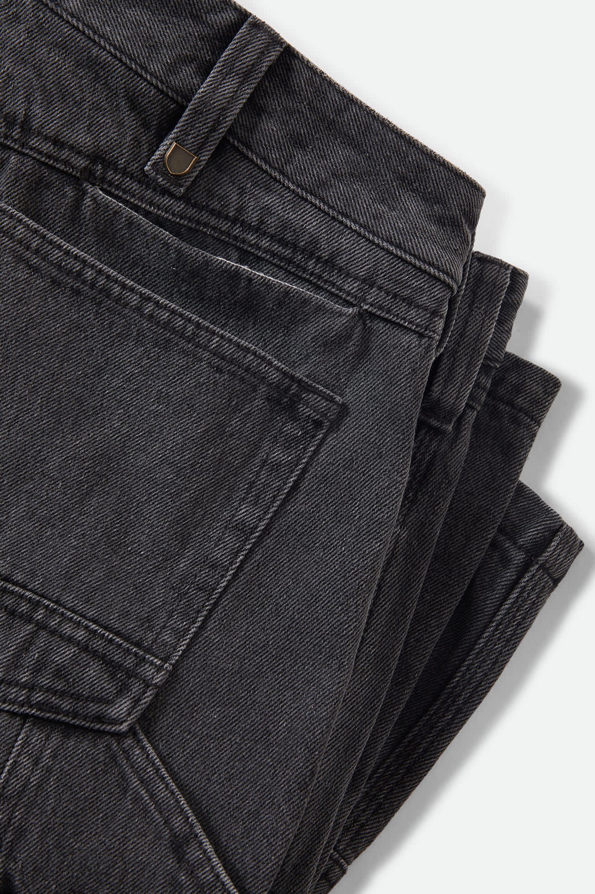 Men's Builders Carpenter Baggy Short in the color Washed Black Denim - Additional Laydown image