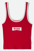 Women's Brixton Banner Ringer A-Tank in the color Adrenaline Rush - Front Product View