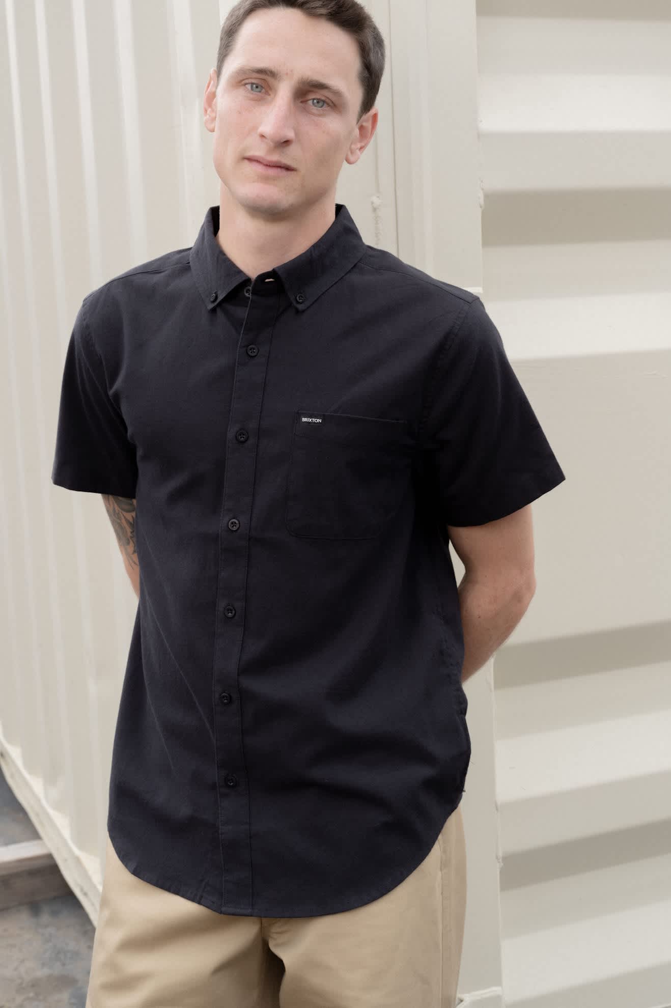 Men's Sanford Oxford Woven in the color Black - Men's Lifestyle 2.0