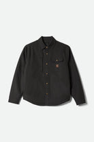 Men's Builders Stretch L/S Overshirt in the color Washed Black - Front Product View
