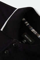 Men's Anton Short Sleeve Polo in the color Black - Additional Laydown image