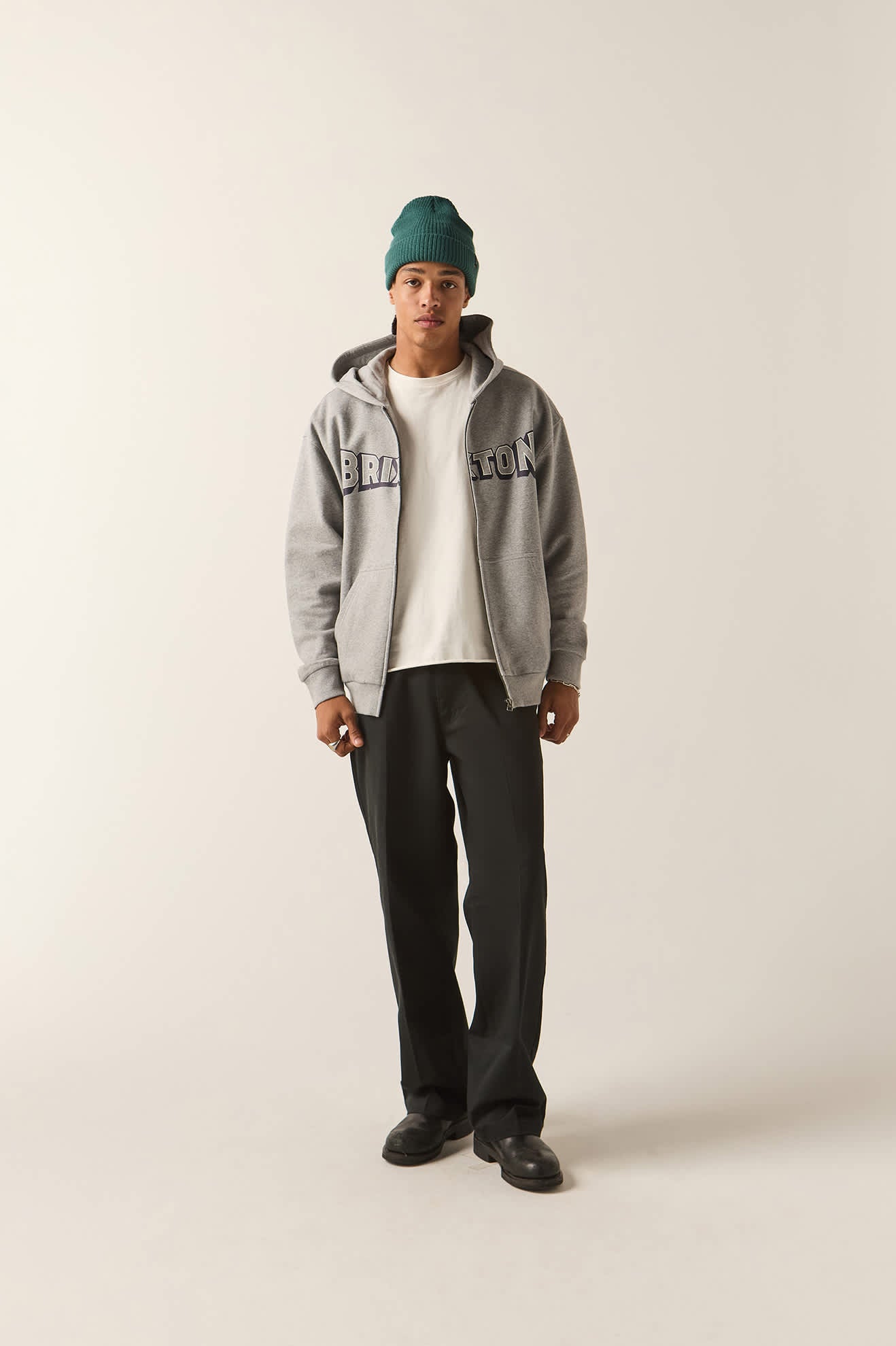Men's Motorized Full Zip in the color Heather Grey - Additional Fit image