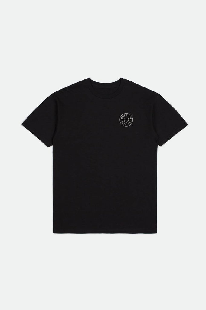 Brixton Crest II S/S Standard Tee - Black/Mineral Grey/White