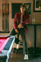 Men's Bowery Quilted L/S Flannel in the color Bright Red/Mahogany - Men's Lifestyle image