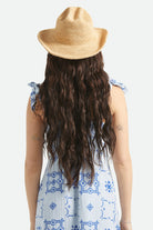 Women's Odessa Cowboy Hat in the color Natural - Women's Back View