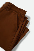 Men's Choice Chino Baggy Short in the color Washed Copper - Additional Laydown image