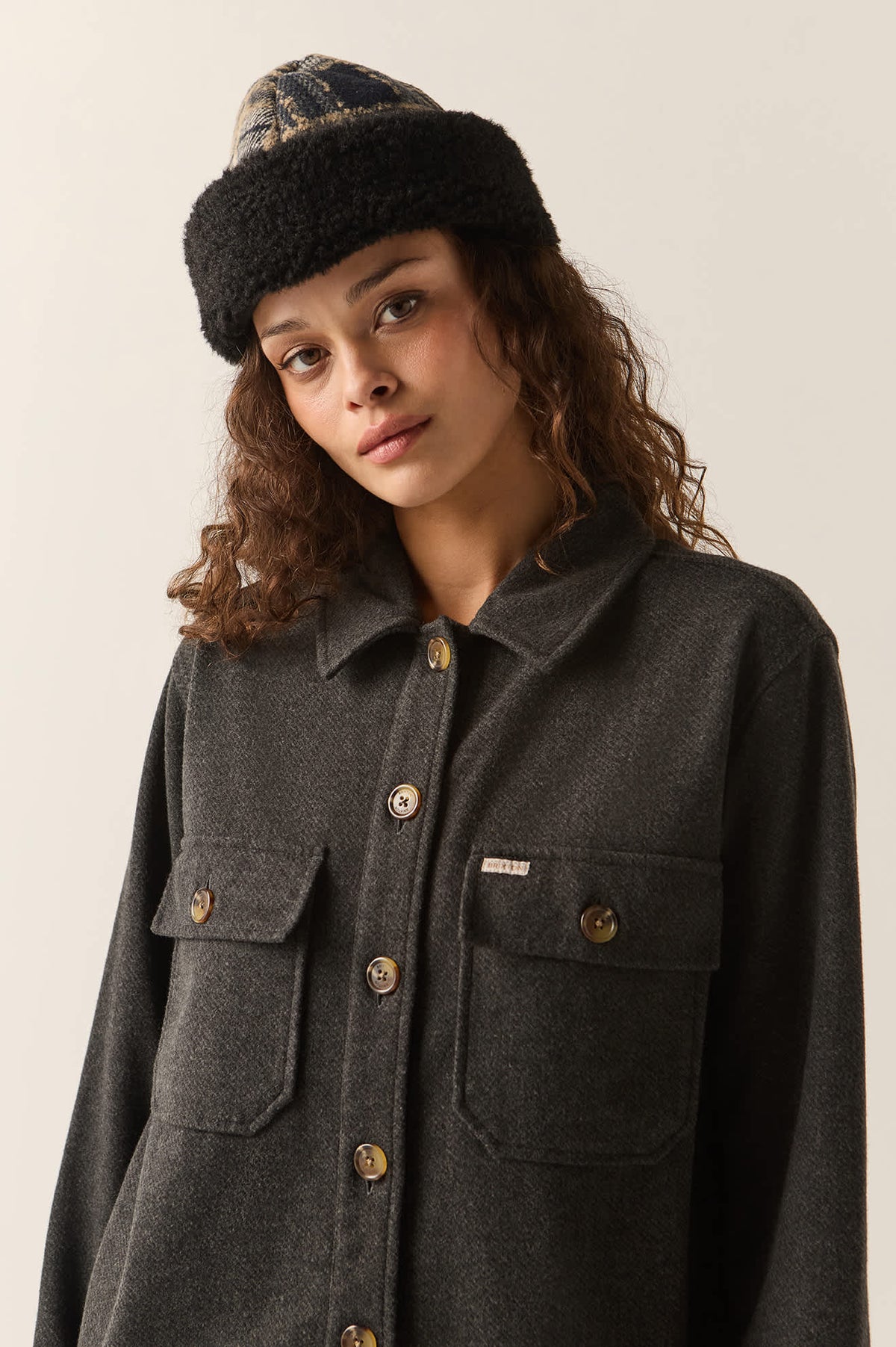 Women's Bagby Jacket in the color Black Heather - Additional Fit image