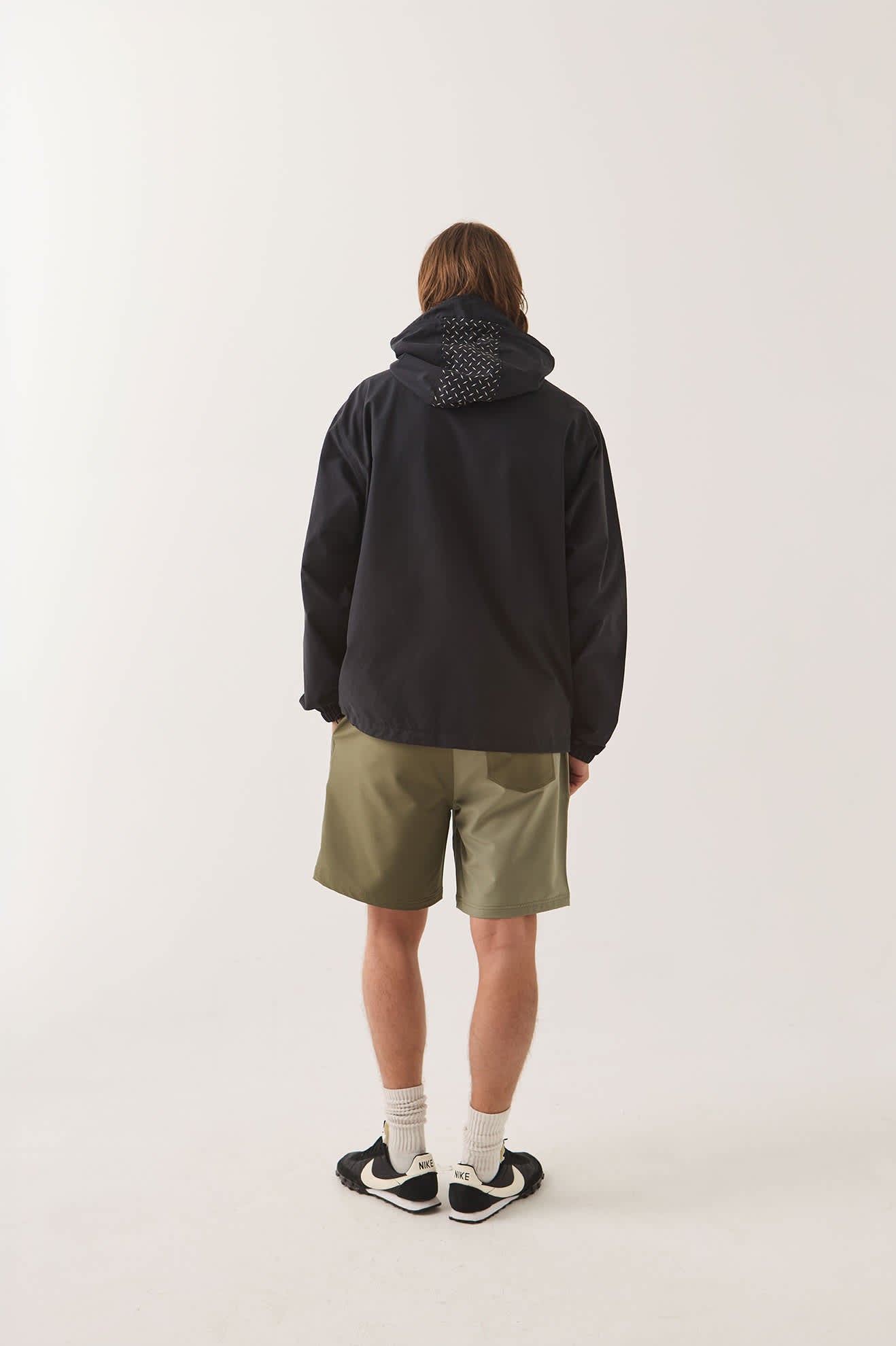 Men's Journey Zip Jacket in the color Black - Men's Back View