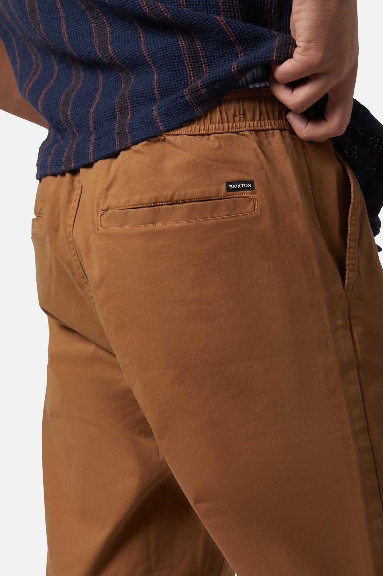 Men's Broadway E-Waist Relaxed Pant in the color Washed Copper - Additional Fit View