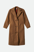Women's Lennox Stretch Felted Coat in the color Khaki - Front Product View