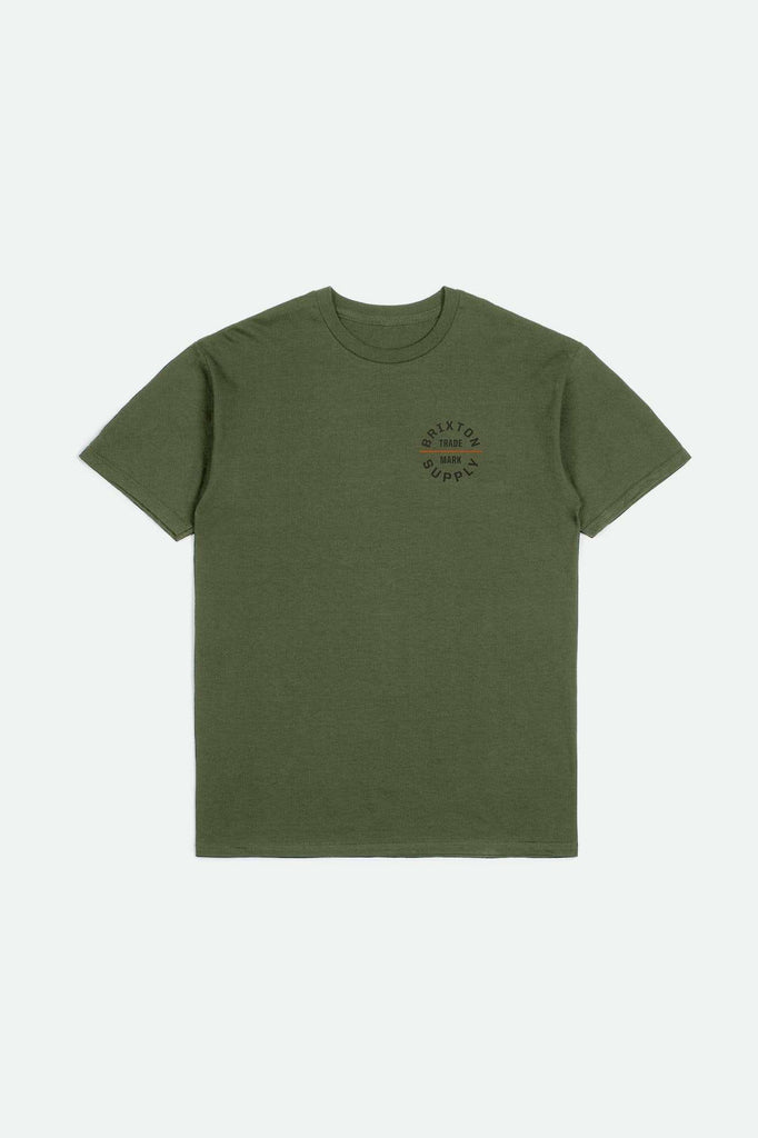 Brixton Men's Oath V S/S Standard T-Shirt - Ivy Green/Washed Black/Rust | Main