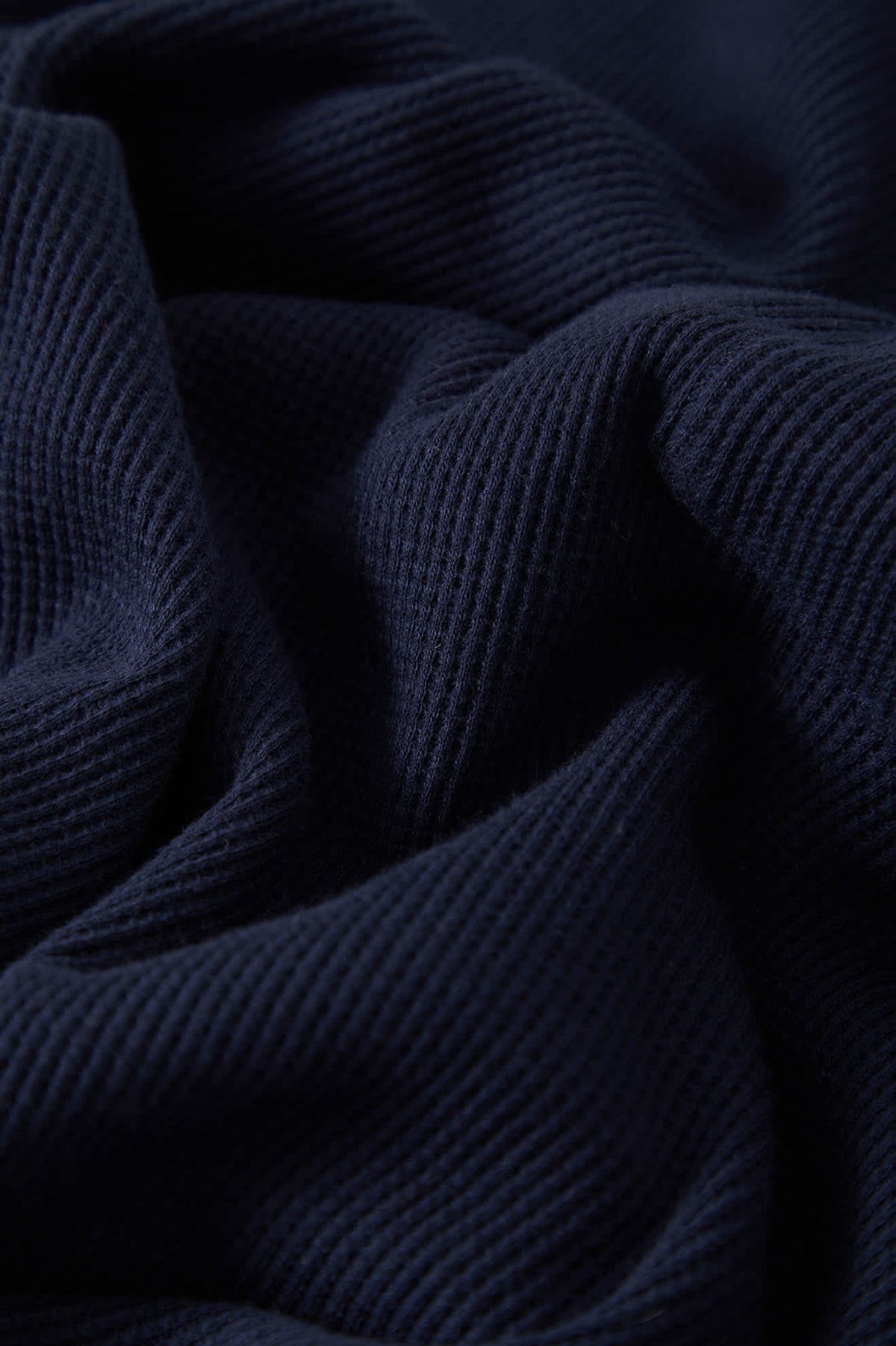 Men's Baseline Waffle Knit Top in the color Navy - Additional Laydown image
