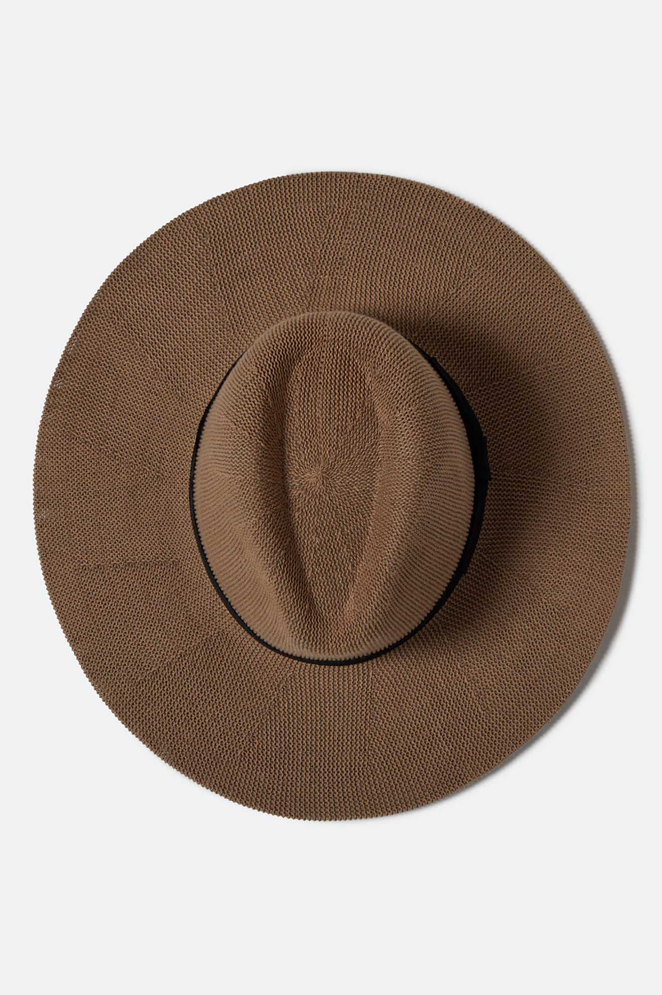 Women's Lyons Knit Packable Hat in the color Dark Tan/Black - Additional Laydown image