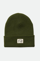 Brixton Unisex Woodburn Watch Cap Beanie - Chive | Profile