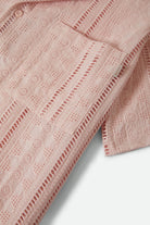 Women's Paradise Lounge Short Sleeve Shirt in the color Chalk Pink - Additional Laydown image