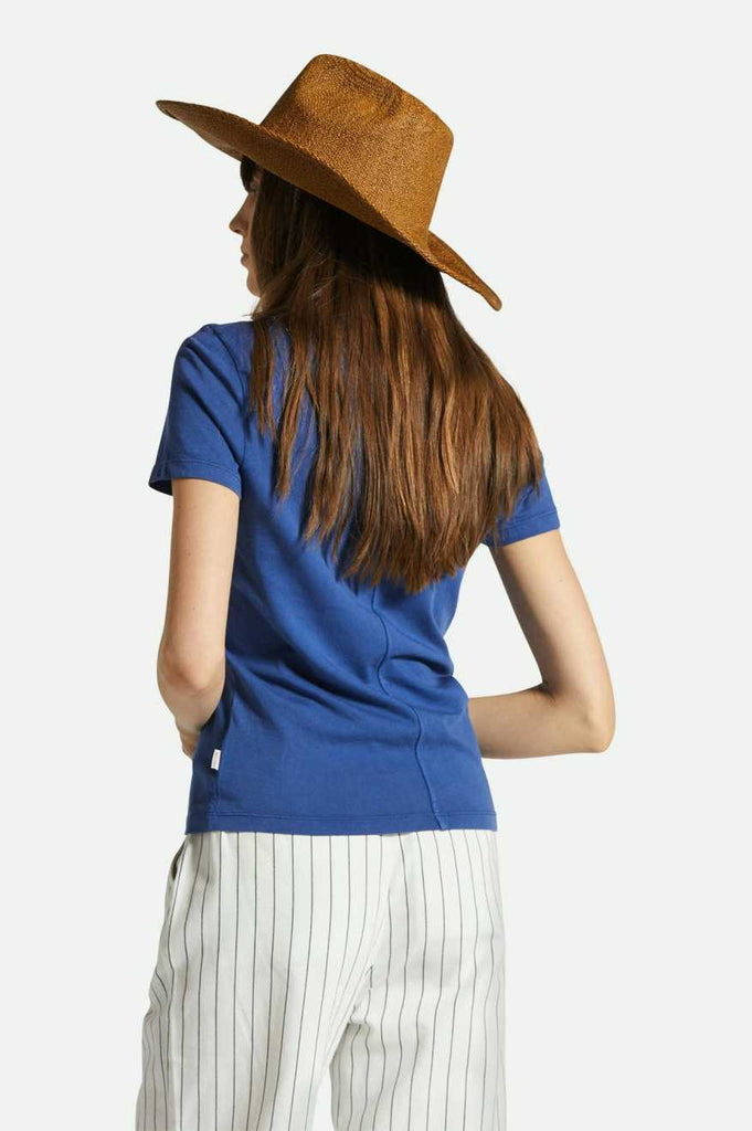 Women's Fit, Back View | Carefree Organic Garment Dyed Slim Crew T-Shirt - Surf The Web