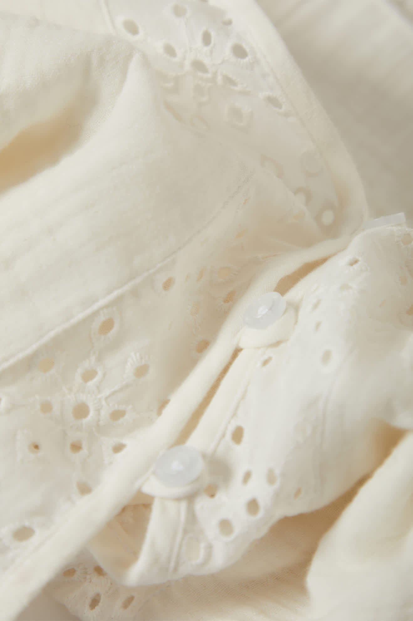 Women's Seaside Eyelet Top in the color Off White Eyelet - Additional Laydown image