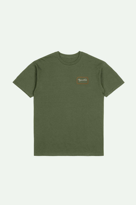 Brixton Men's Grade S/S Standard T-Shirt - Ivy Green/Rust/Off White | Main