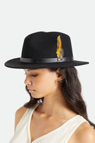 Unisex Brixton Hat Feather in the color Joe Blue/Black/Yellow - Additional Laydown image