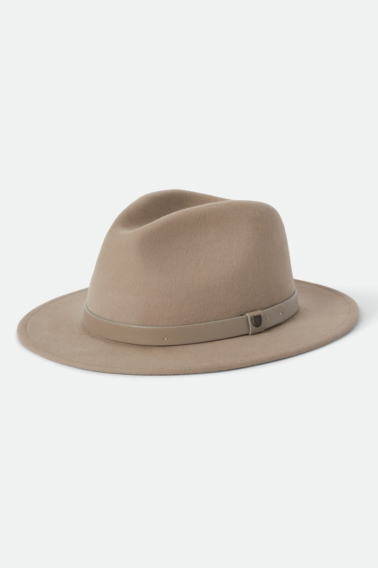 Unisex Messer Fedora in the color Timeless Taupe - Front Product Laydown Image