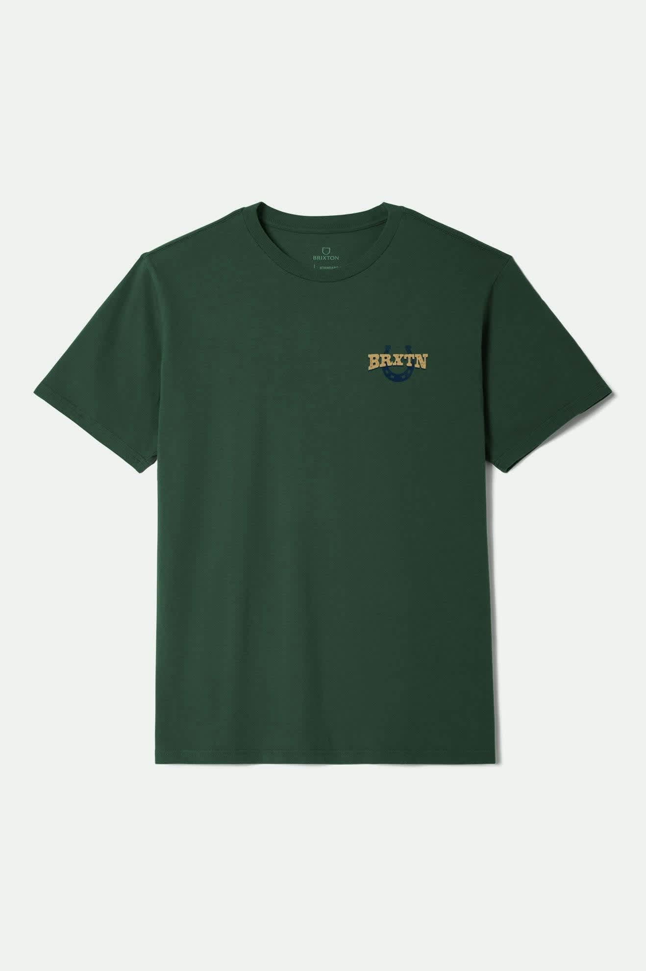 Men's Roughstock S/S Standard T-Shirt in the color Forest Green - Front Product View