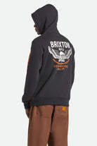 Men's Waller Hoodie in the color Black - Men's Back View
